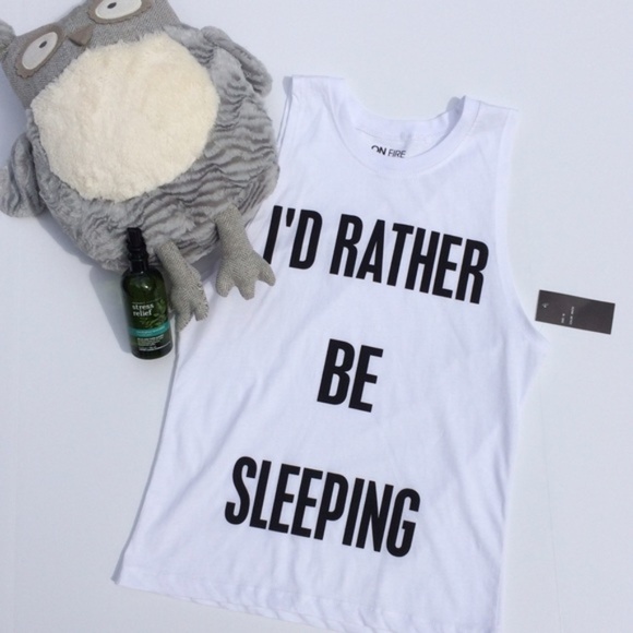 White With Black Graphic Tank Style Top NWT - Picture 1 of 1